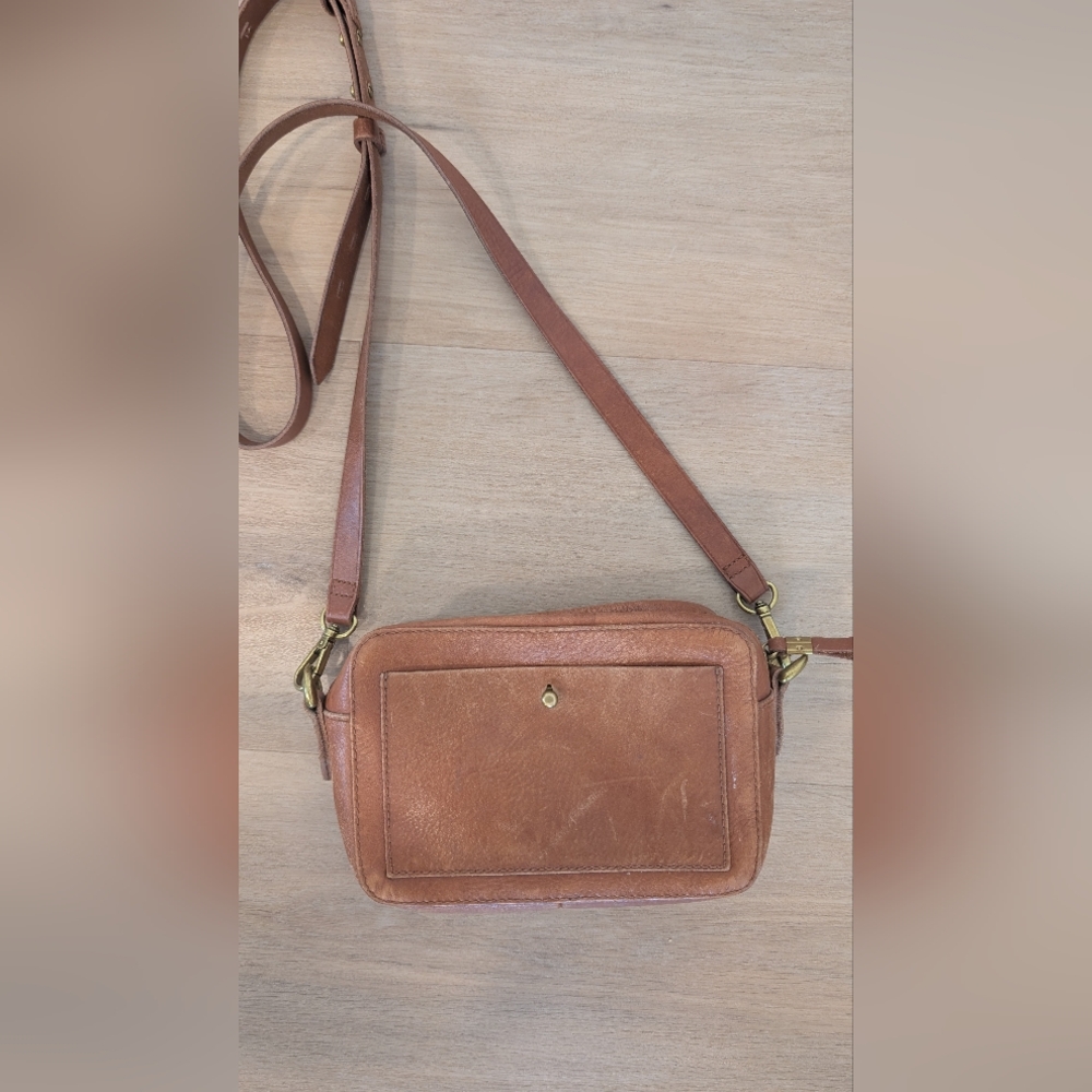 Madewell Tan Leather Camera Bag